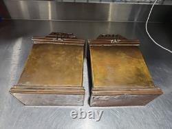 Pair Of GWR Great Western Railway Brass Carriage Wall Candle Lamps Early 20th C