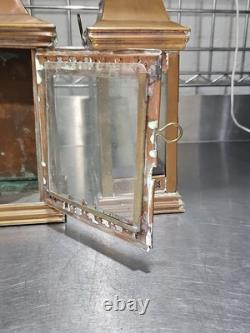 Pair Of GWR Great Western Railway Brass Carriage Wall Candle Lamps Early 20th C