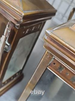 Pair Of GWR Great Western Railway Brass Carriage Wall Candle Lamps Early 20th C