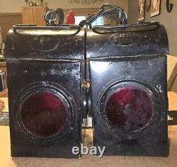 Pair Of Vintage BR 1919 Lamp Railroad Lanterns UNTESTED