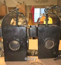 Pair Of Vintage BR 1919 Lamp Railroad Lanterns UNTESTED