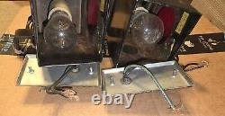 Pair Of Vintage BR 1919 Lamp Railroad Lanterns UNTESTED