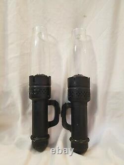 Pair Vintage Brass Railroad Caboose Wall Sconce Lamp The Safety Co