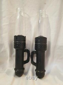 Pair Vintage Brass Railroad Caboose Wall Sconce Lamp The Safety Co