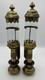 Pair of Antique Railroad GWR Oil Lantern Wall Sconce Lamp Light Fixtures Brass