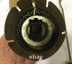 Pair of Brass Railroad Caboose Wall Sconce Lamps With Pyrex Glass Globe Pat 1919