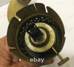 Pair of Brass Railroad Caboose Wall Sconce Lamps With Pyrex Glass Globe Pat 1919