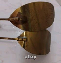 Pair of Brass Railroad Caboose Wall Sconce Lamps With Pyrex Glass Globe Pat 1919