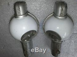Pair of vintage Pullman train railroad car Wall Sconce Lights INDUSTRIAL FIXTURE