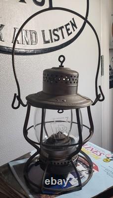 Pennsylvania Railroad Keystone Railroad Lantern with Clear PRR logo Globe