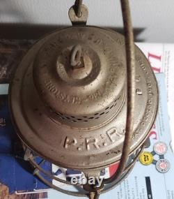 Pennsylvania Railroad Keystone Railroad Lantern with Clear PRR logo Globe