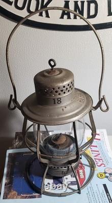 Pennsylvania Railroad Keystone Railroad Lantern with Clear PRR logo Globe