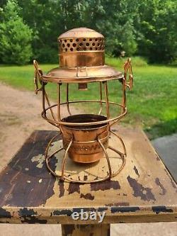 Pennsylvania Railroad PRR, Adlake Kero Brass Presentation Short Globe Lantern