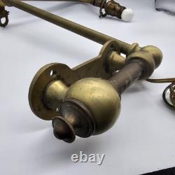 Pennsylvania Railroad Station Lamp Brass Swivel With Cone Shade