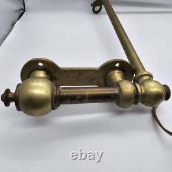 Pennsylvania Railroad Station Lamp Brass Swivel With Cone Shade