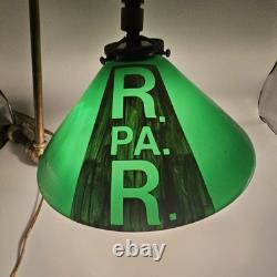 Pennsylvania Railroad Station Lamp Brass Swivel With Cone Shade