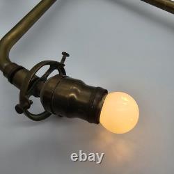 Pennsylvania Railroad Station Lamp Brass Swivel With Cone Shade