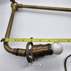 Pennsylvania Railroad Station Lamp Brass Swivel With Cone Shade
