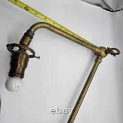 Pennsylvania Railroad Station Lamp Brass Swivel With Cone Shade