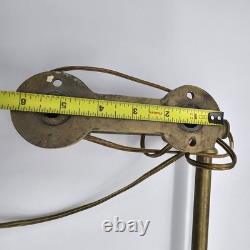Pennsylvania Railroad Station Lamp Brass Swivel With Cone Shade