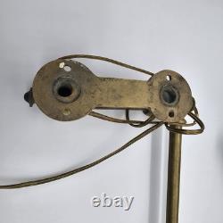 Pennsylvania Railroad Station Lamp Brass Swivel With Cone Shade