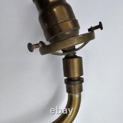 Pennsylvania Railroad Station Lamp Brass Swivel With Cone Shade
