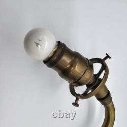 Pennsylvania Railroad Station Lamp Brass Swivel With Cone Shade