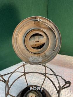 Pennsylvania Railroad Tall Etched Corning Amber Globe