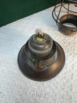 Pennsylvania Railroad Tall Etched Corning Amber Globe