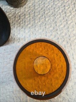 Pennsylvania Railroad Tall Etched Corning Amber Globe