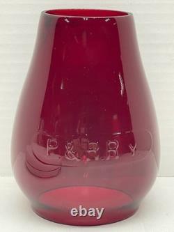 Philadelphia & Reading Red Cast 6 Corning Railroad Globe P&R Ry