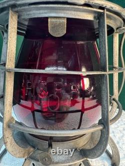 Philly & Reading Rail Way Red Cast Tall Globe