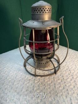 Philly & Reading Rail Way Red Cast Tall Globe