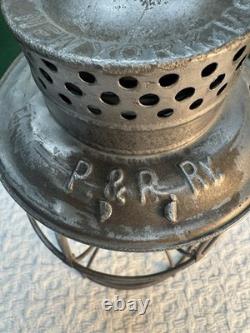 Philly & Reading Rail way. Clear Cast Tall Globe. Dietz #39 Vulcan