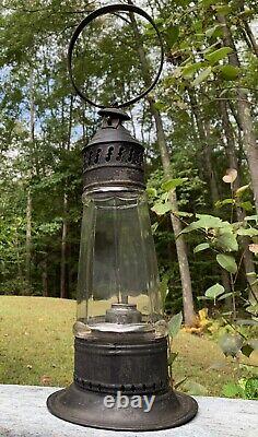 Pre Civil War 1840s Whale Oil Lighthouse Shaped RR Railroad Lantern Fixed Globe