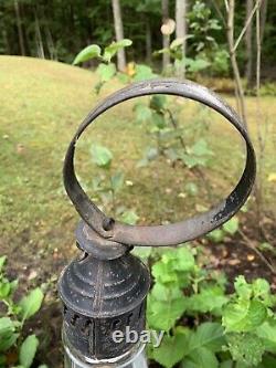 Pre Civil War 1840s Whale Oil Lighthouse Shaped RR Railroad Lantern Fixed Globe