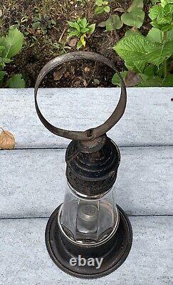 Pre Civil War 1840s Whale Oil Lighthouse Shaped RR Railroad Lantern Fixed Globe