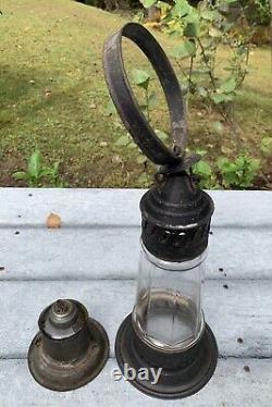 Pre Civil War 1840s Whale Oil Lighthouse Shaped RR Railroad Lantern Fixed Globe