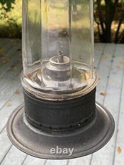 Pre Civil War 1840s Whale Oil Lighthouse Shaped RR Railroad Lantern Fixed Globe