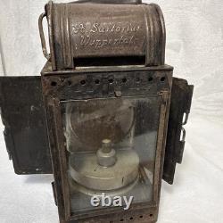 Pre WWII Rare A. Sartorius, Wuppertal CARBIDE Railroad SIGNAL LANTERN Lamp