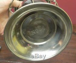 Presentation Bell Bottom Railroad Lantern Green Over Clear Globe Ct Ham 39