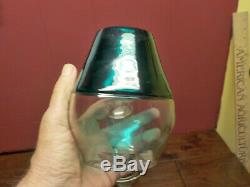 Presentation Bell Bottom Railroad Lantern Green Over Clear Globe Ct Ham 39