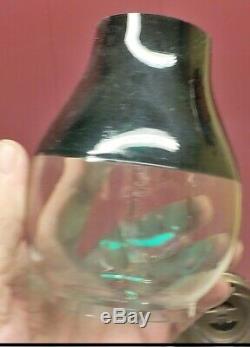 Presentation Bell Bottom Railroad Lantern Green Over Clear Globe Ct Ham 39