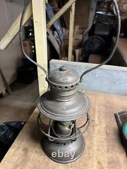 Presented By Illinois Traction Sys 1910 Adams & Westlake Railroad RR Oil Lantern