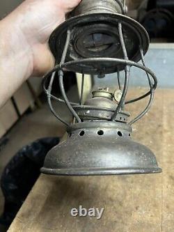 Presented By Illinois Traction Sys 1910 Adams & Westlake Railroad RR Oil Lantern