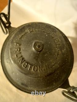 RAILROAD Antique Red Globe Lantern Dressel Arlington VTG RR Lamp Light 13.5x9