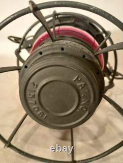 RAILROAD Antique Red Globe Lantern Dressel Arlington VTG RR Lamp Light 13.5x9