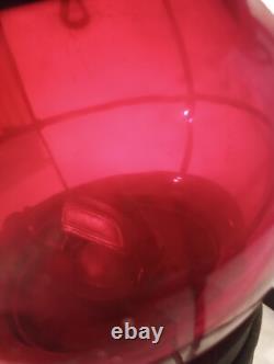 RAILROAD Antique Red Globe Lantern Dressel Arlington VTG RR Lamp Light 13.5x9