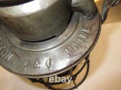 RAILROAD LANTERN DIETZ VESTA BOSTON & MAINE Nice Antique Lantern