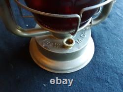 RAILROAD LANTERN, W. M. COMPANY, STANDARD LAMP with RED GLOBE, OTT-072408389